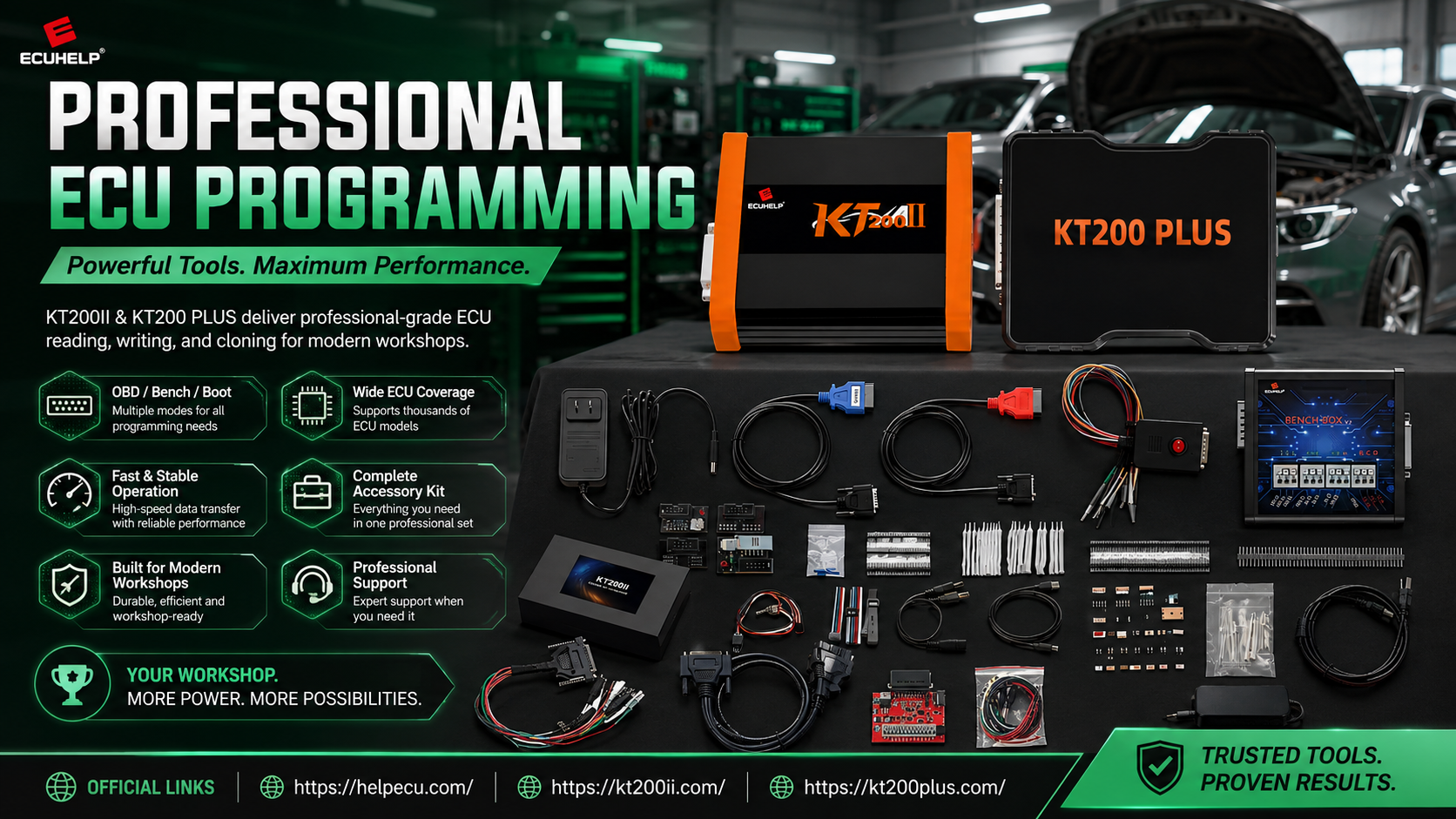 KT200II ECU Programmer for professional ECU cloning and replacement