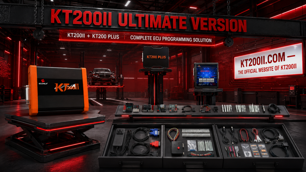 KT200II Bosch ME7.9.10 ECU K-Line Bench programming with ST10F275 and EEPROM backup
