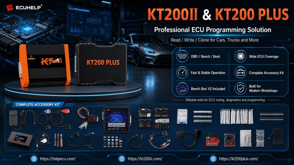 KT200II Bosch MED17 ECU programming guide for OBD Bench and Boot modes