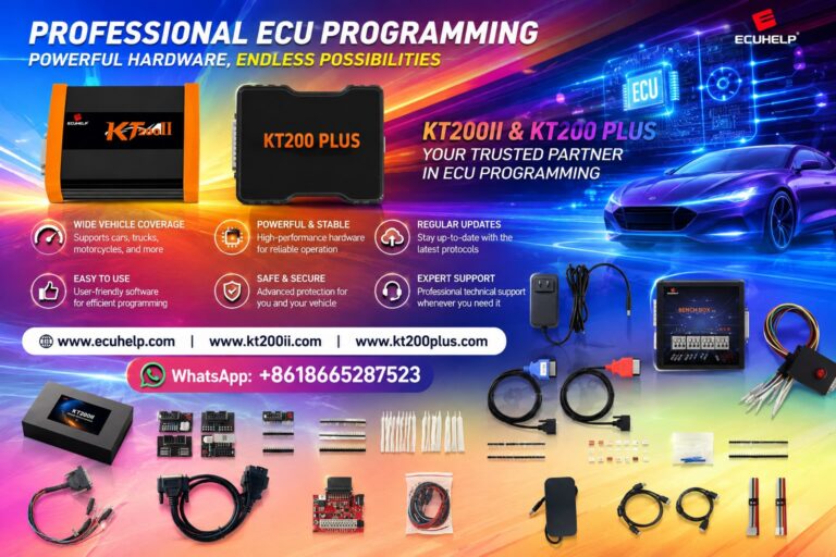 KT200II Delphi DCM ECU programming guide for OBD Bench Boot backup and safe writing