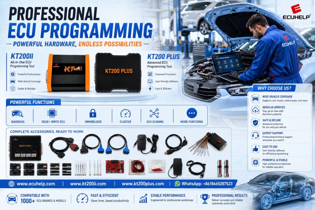 KT200II Marelli 8GMF ECU programming guide for MPC5553 MPC5565 OBD Virtual Read and safe writing