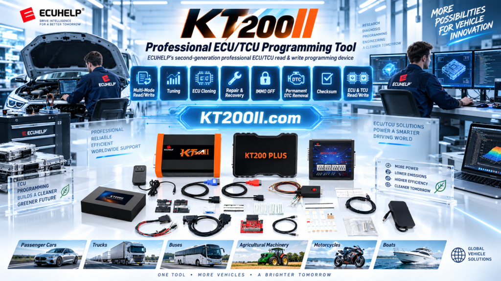 KT200II ECU programming file management workflow with original backup folders and recovery records