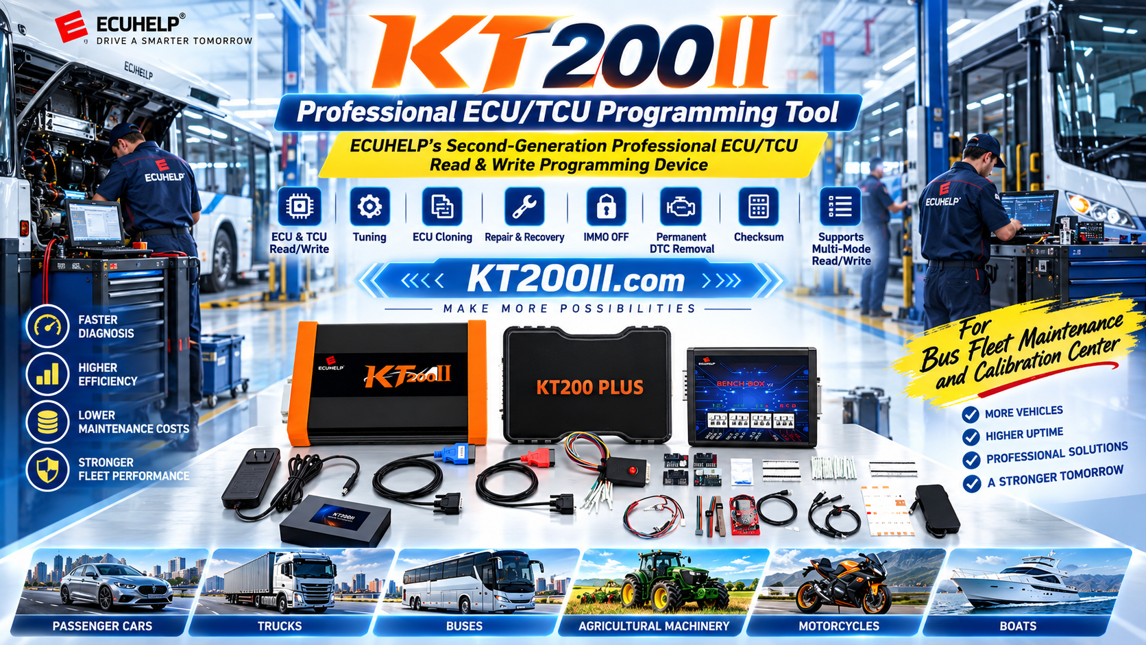 Technician monitoring regulated voltage during KT200II ECU programming