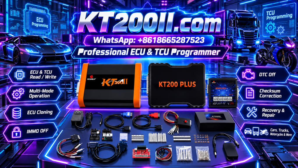 KT200II CAN-H CAN-L and K-Line ECU communication connection guide