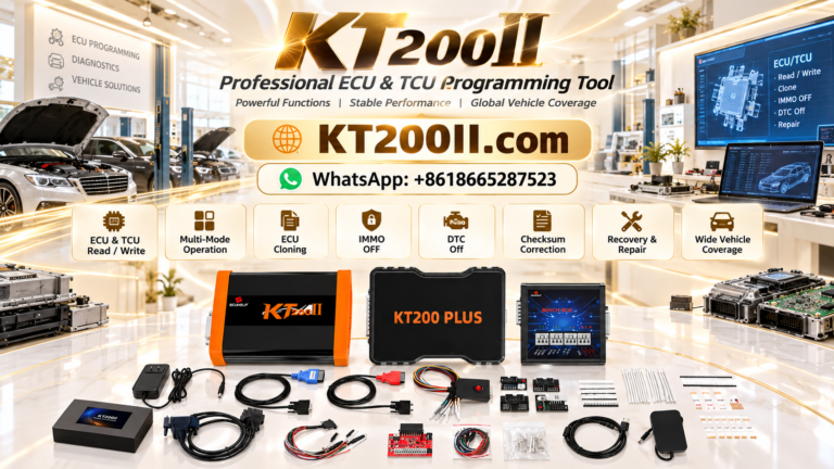 KT200II ECU identification guide for selecting the correct ECU programming protocol