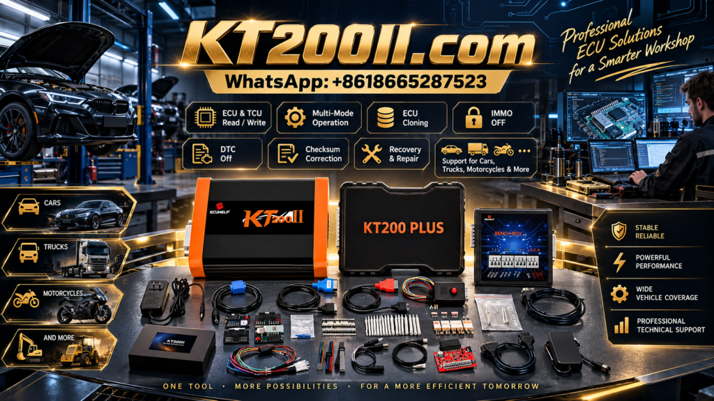 KT200II ECU programming job record and service documentation checklist