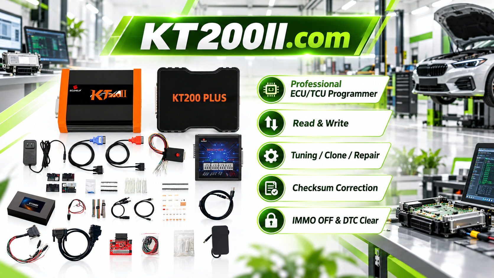 KT200II ECU programmer safety checklist before ECU writing operation