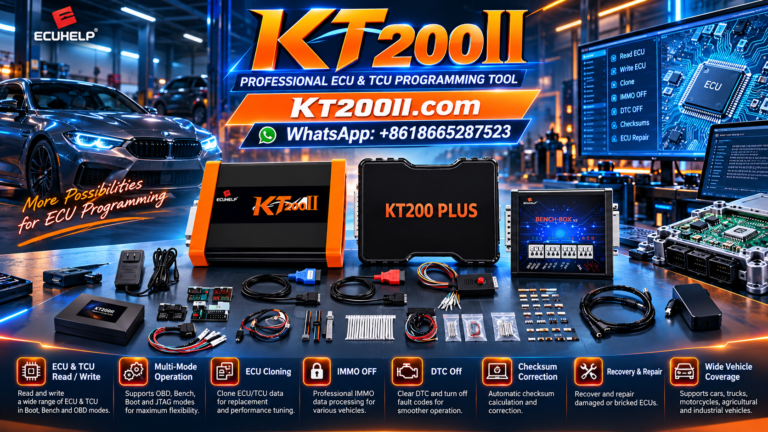 KT200II ECU reading and original data backup workflow for professional automotive technicians