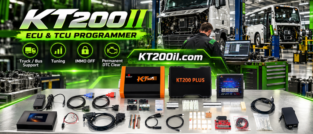 KT200II ECU programmer restoring ECU communication during recovery operation