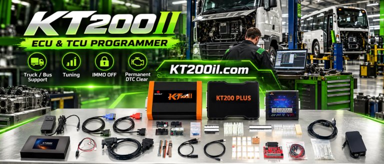 KT200II ECU programmer restoring ECU communication during recovery operation
