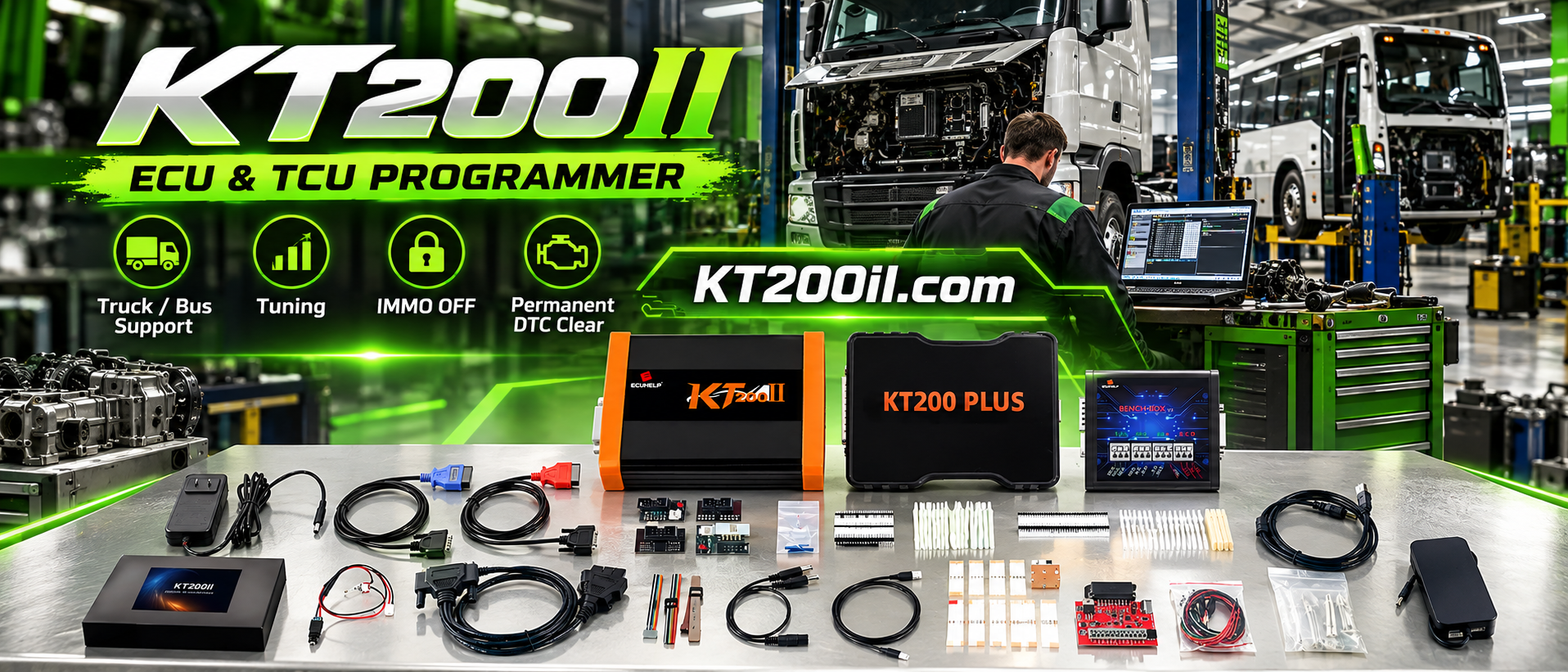 KT200II ECU programmer restoring ECU communication during recovery operation