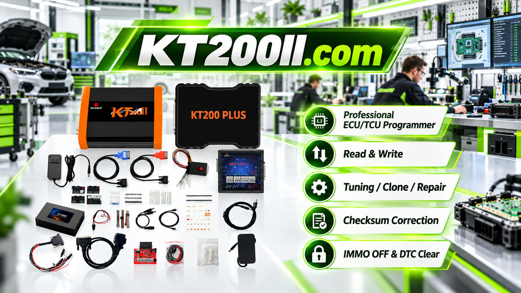 KT200II ECU write verification after programming operation