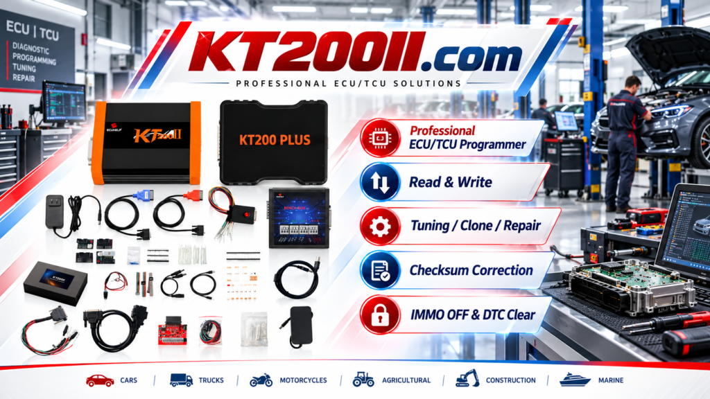 KT200II Bosch EDC7UC31 ECU programming guide for OBD Bench and JTAG