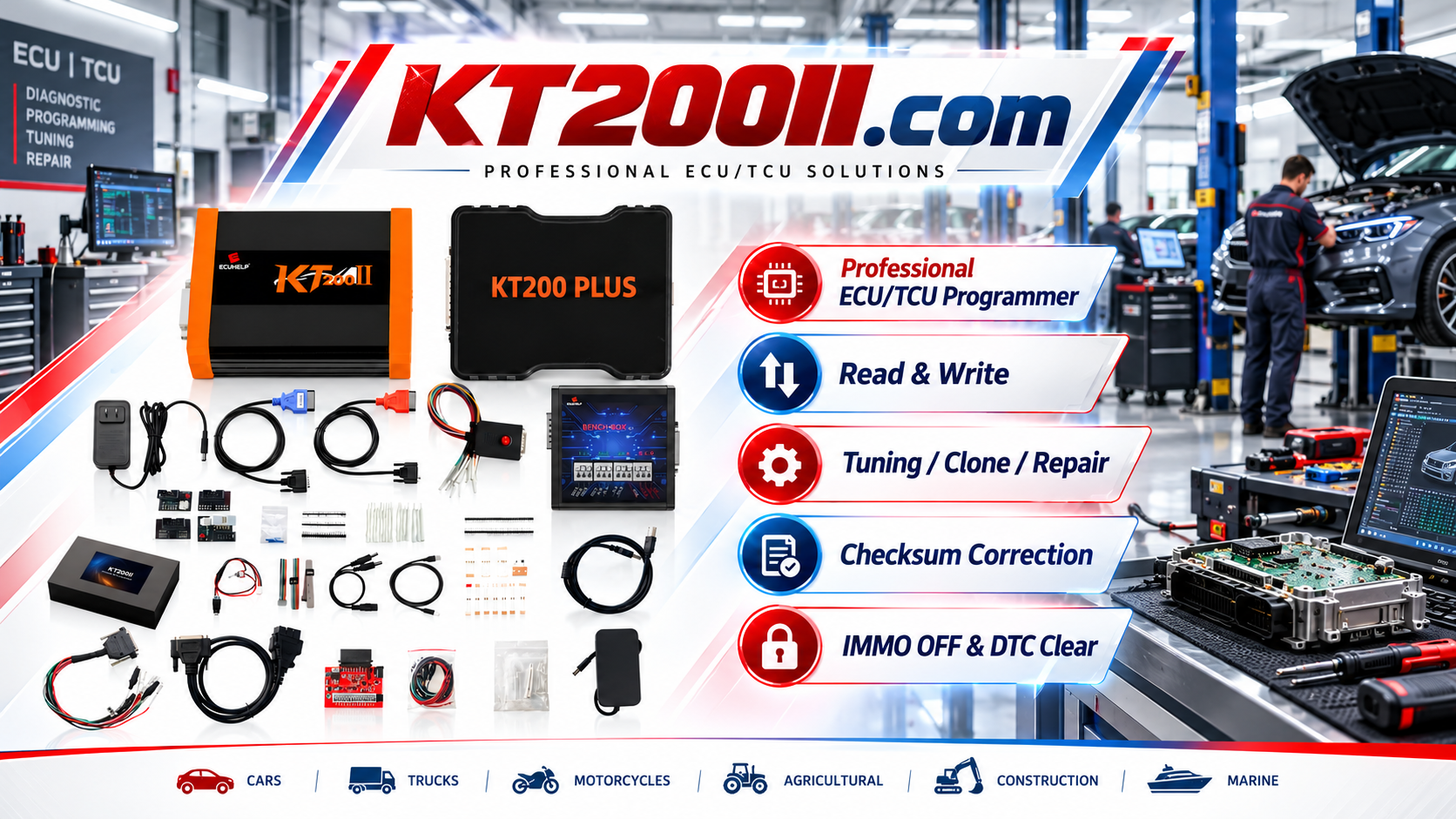 KT200II Bosch EDC7UC31 ECU programming guide for OBD Bench and JTAG
